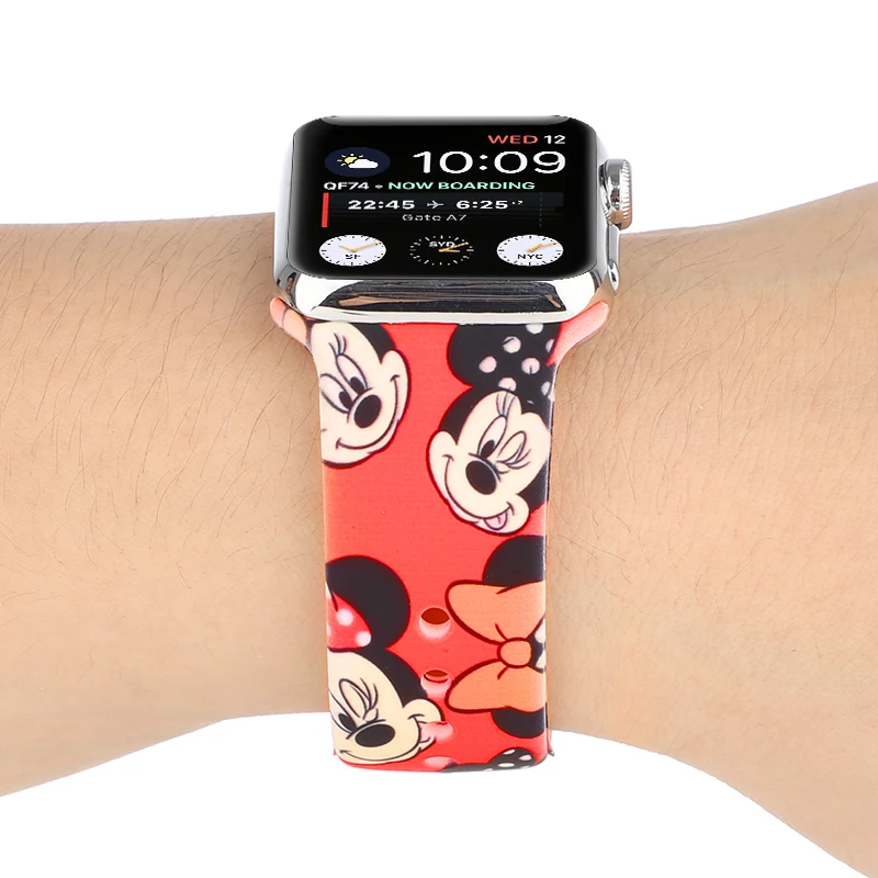 

Thin Tie Dye Colors Printing Watch Band 38mm Women for apple watch 40mm watch strap, Optional