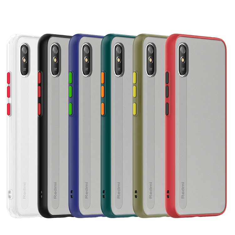 

best selling feel transparent frosted tpu pc slim hybrid smoke phone case for xiaomi redmi 9a 10a 10c 10 power case back cover