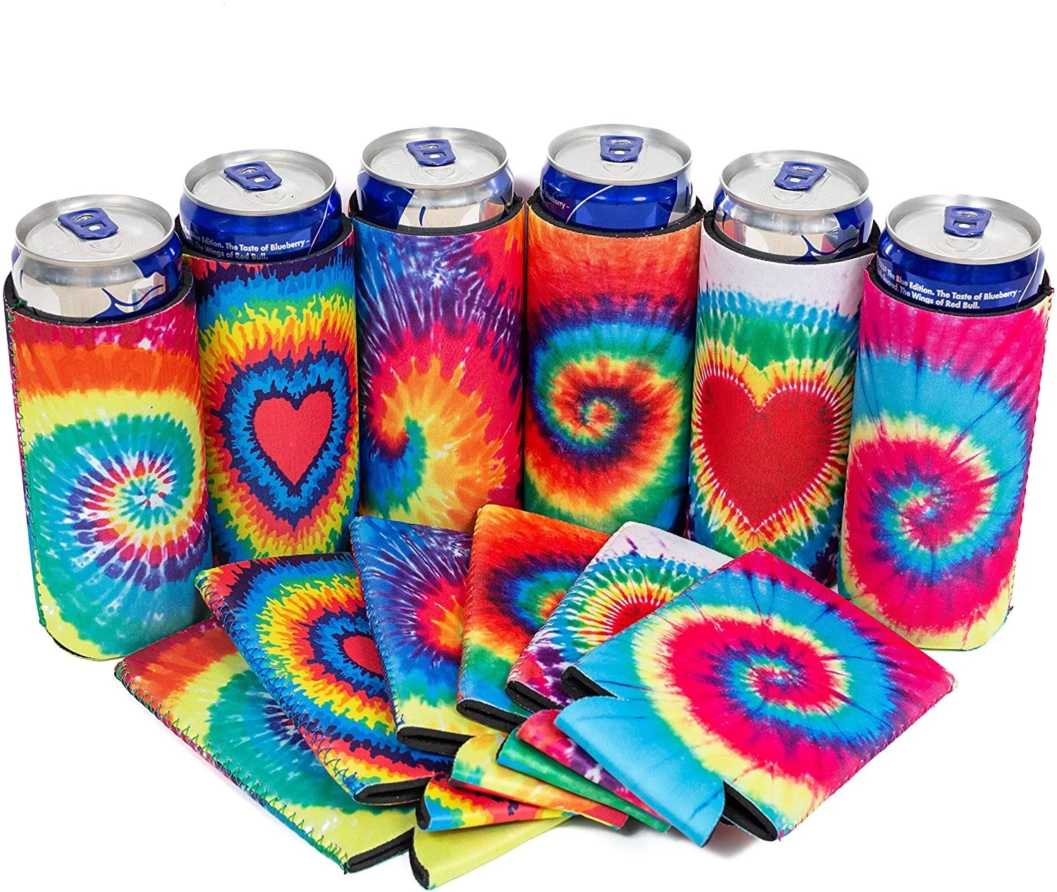

Slim Can Cooler - 12oz Tall Insulated Neoprene Can Sleeves - Perfect for White Claw, Truly, Slim Beer, Red Bull, Spiked Seltzer, Customized