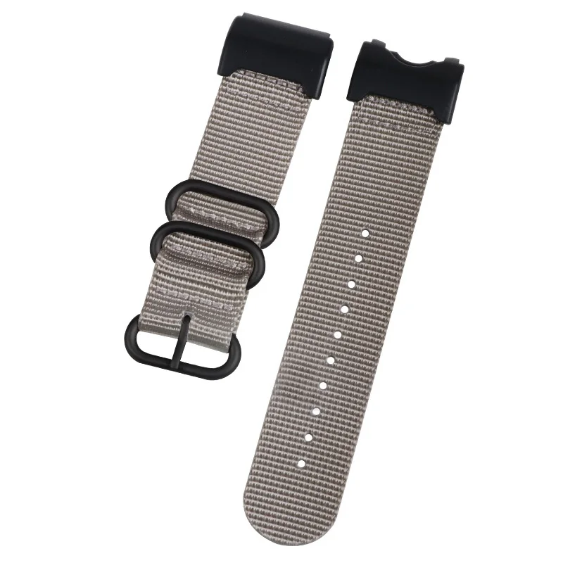 

Low Moq Suitable for Casio Two Stainless Steel Buckles Brown Watches Canvas Watch Strap Band, Custom color