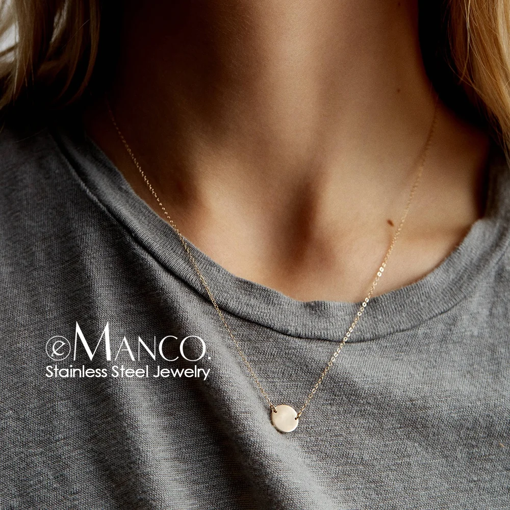 

Gold Coin Disc Arabic Letter Sublimation Blank Initial Necklace Stainless Steel Jewelry Choker Chain Pendant Necklace 2021