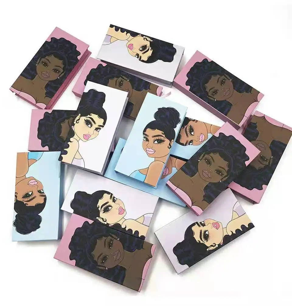 

Customize Your Own Black Cartoon Girl Eyelash Box Bratz Doll Lash Case 3D Printed Logo Lashbox Packaging, Natural black