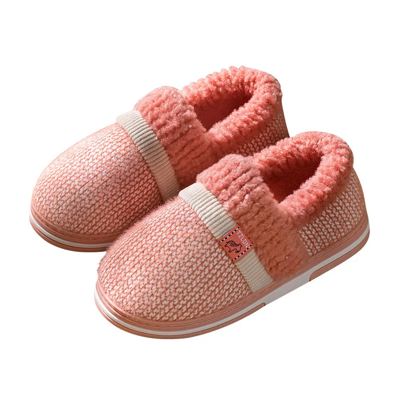 

2021 New cotton slippers for women autumn/winter thick bottom warm home indoor non-slip wool cotton shoes for men winter