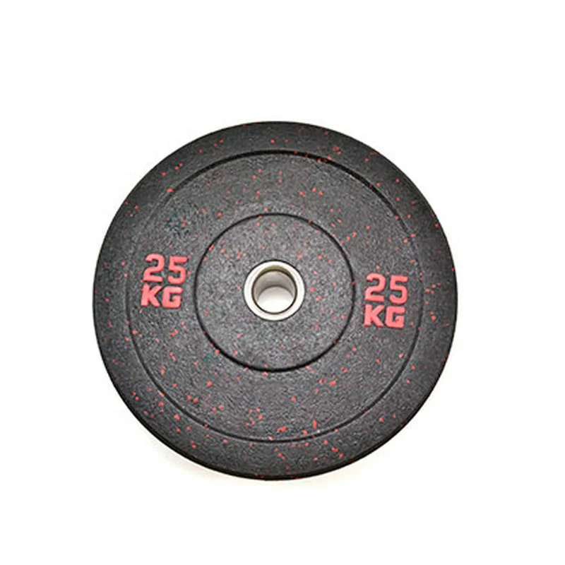 

Professional Custom Logo Fitness Equipment Olym Rubber Barbell Gym 25kg Weight Lifting Black Bumper Plates
