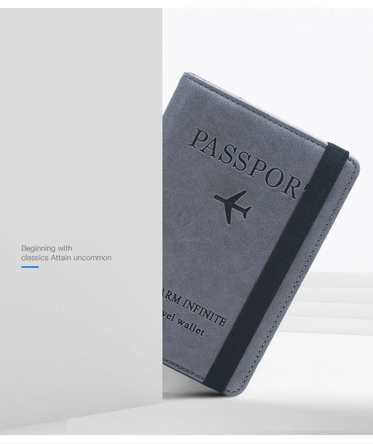 2026 Custom Sublimation Travel Wallet with RFID Card Holders and Passport Cover Cowherd Fashion