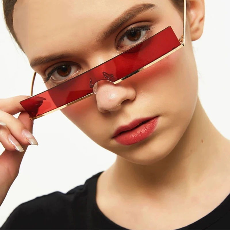 

Fashion Trend Narrow Rectangle Sunglasses Metal Frame sun glasses, Six colors