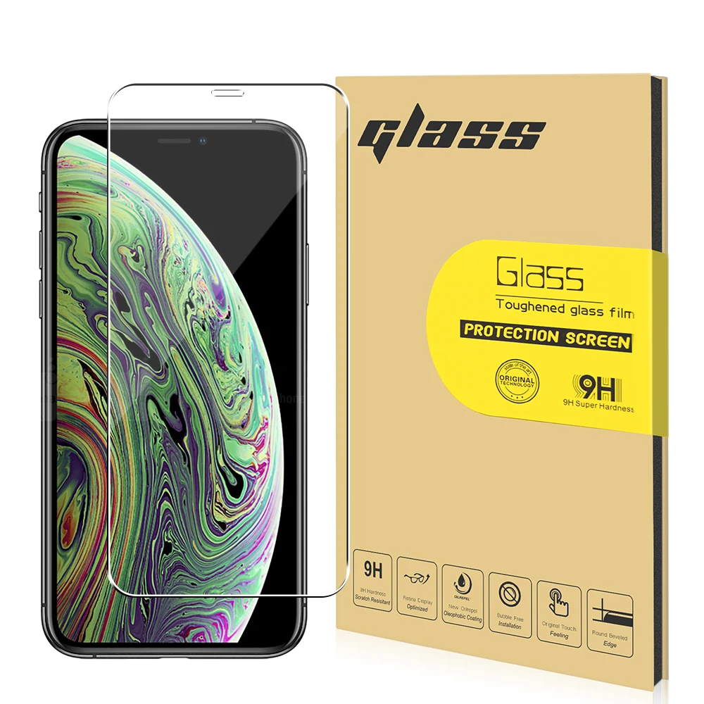 

9H Screen protctor 0.33mm Screen protection Glass Fine hole for iphoneXS Max 6.5 3D Tempered Glass Janpan Asahi Glass