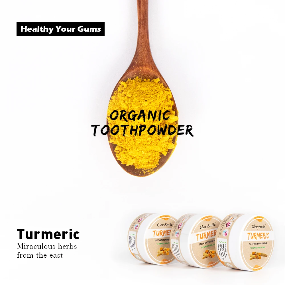 

Food Grade Antibacterial Turmeric Tooth Powder Natural Teeth Whitening Powder