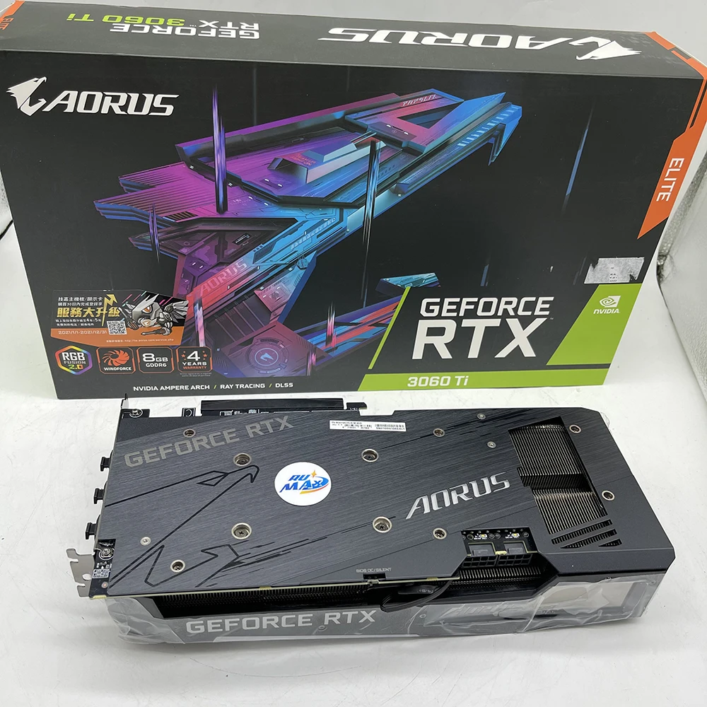 

Rumax Best Sale Graphics Card GIGABYTE AORUS RTX 3060 Ti MASTER 8G For Desktop Gaming GIGABYTE 3060Ti