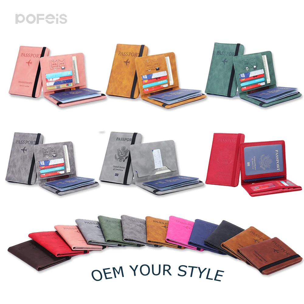 

Stock Pasaporte De Piel Porte Passeport Carte Passport Holder Cover Waterproof Passport Holder Cover