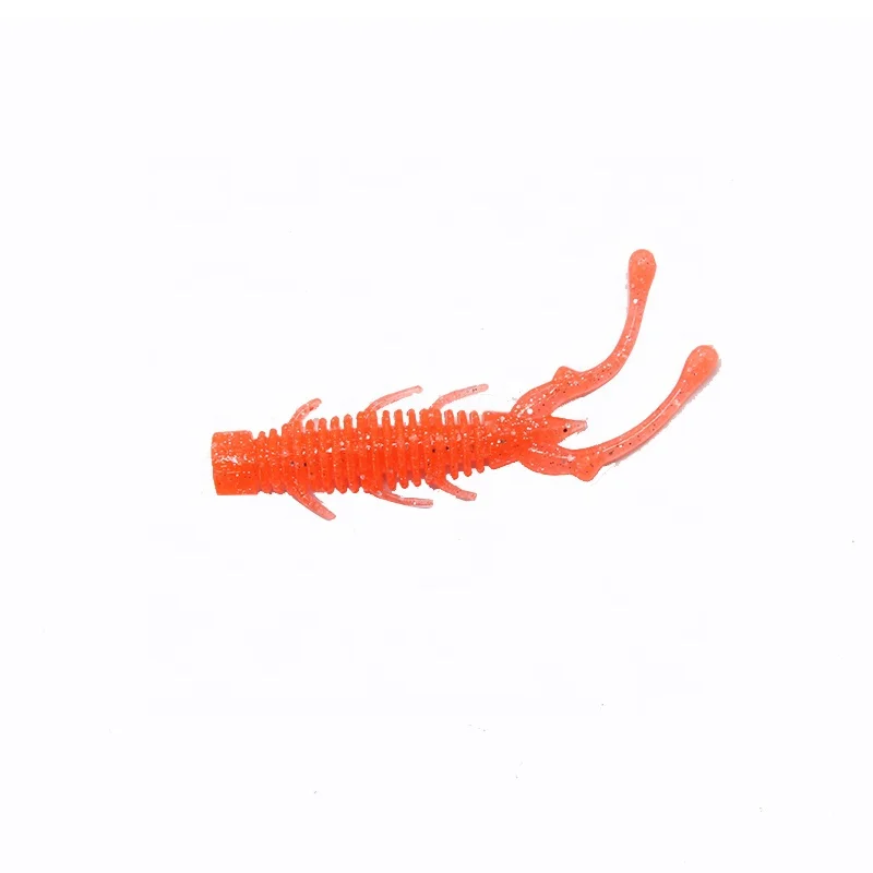 

OEM and on stocks 10 pieces floating NED shrimp soft bait 7.5cm 2.6g bionic salted elastic soft worm shrimp soft bait, 12 colors