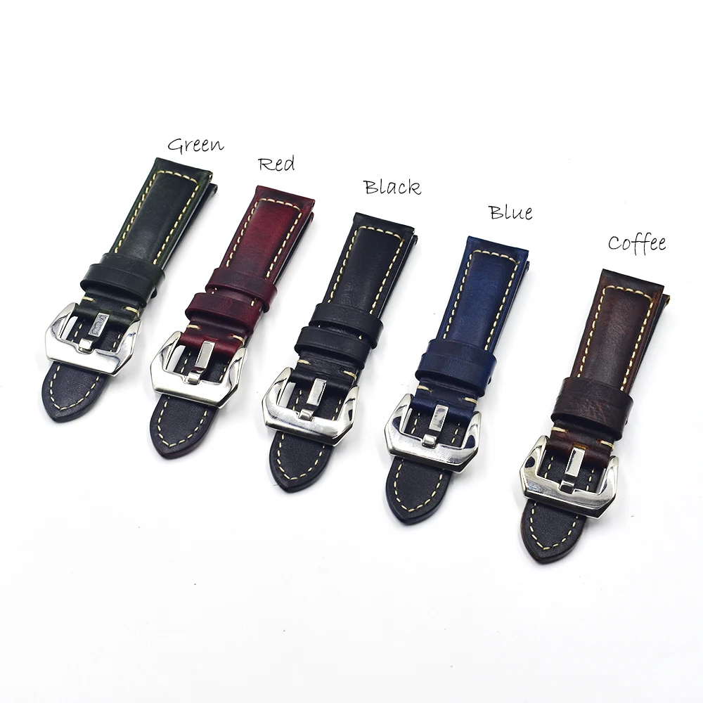 

Leather Watch Band Horween Leather Strap in Natural Chromexcel Custom and Handmade 18mm, 20mm, 22mm, 24mm watch strap for PAM