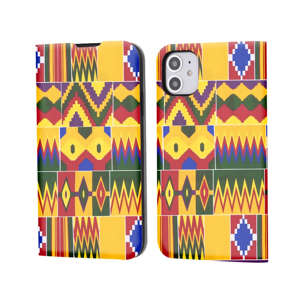 

2020 New Design Clamshell African Print Phone Case Customized Phone Cover Wholesale Protect Phone