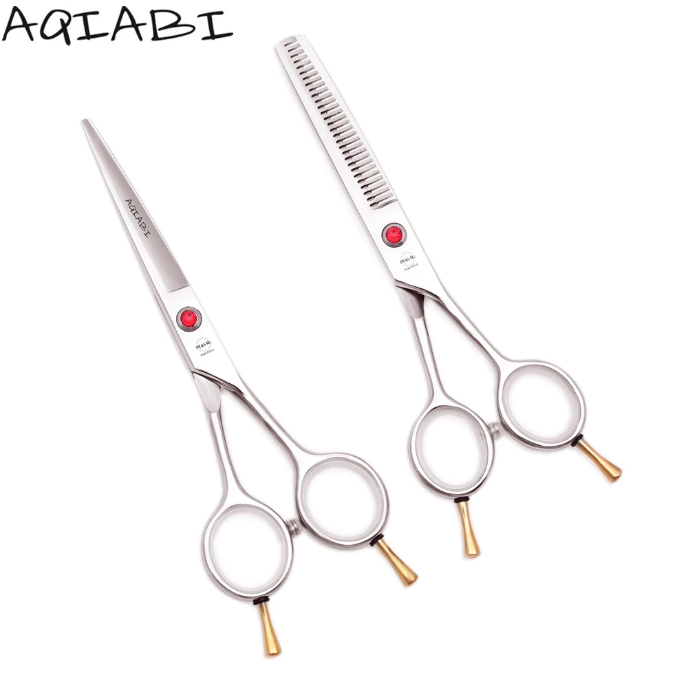 

Barber Thinning Scissors 5.5'' JP Stainless Steel Cutting Scissors Thinning Shears Hairdressing Scissors Shiny A1012