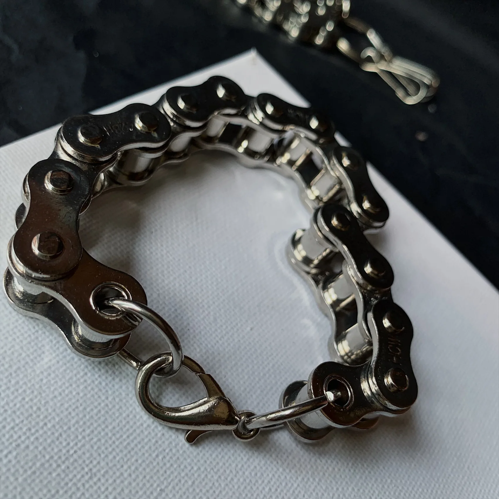 

2020 Punk Rock Male Bracelet Biker Bicycle Cuff Bracelets For Men Motorcycle Link Chain Cool Bangles Jewelry