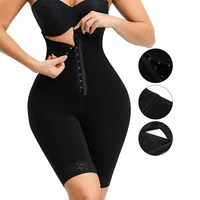 

New Listing Black Smooth Fabric Compression Hooks High Waist Tummy Control Women Body Slimming Shapewear Bodysuit