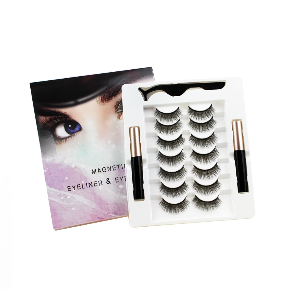 

Good Quality magnetic eyelashes in eyelash case with custom magnetic lash packaging