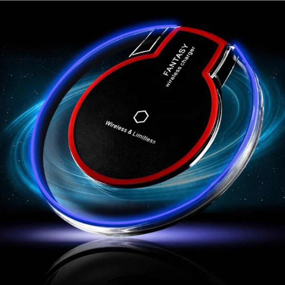 

Wholesale Wireless Charger 5V 1A Qi Ultra Slim UFO Fantasy Crystal Clear Wireless Charging Pad For Universal Mobile Phone