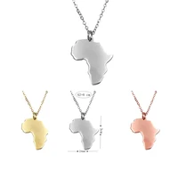 

Custom Stainless Steel African Map Pendant Necklace