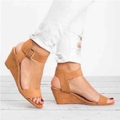 

Women's plus size wedge sandals, 6 colors