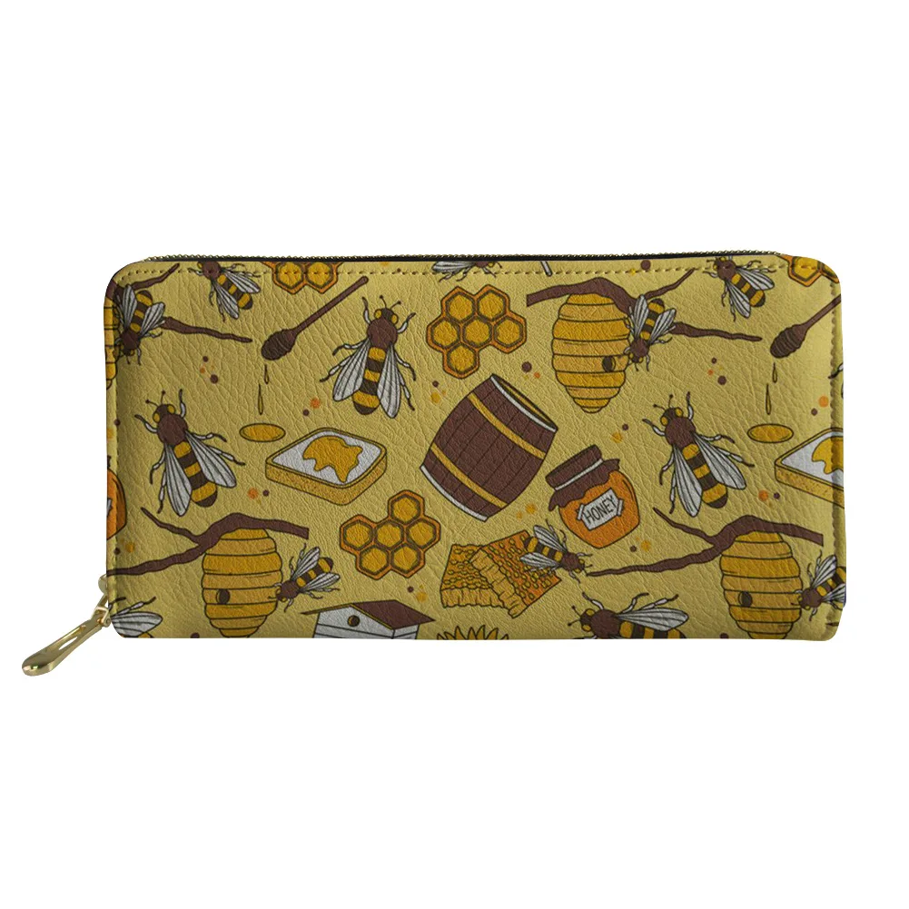 

Leisure Ladies Clutch Wallet Black cute koala Girls Printed Portable Long Pu Soft Customized Luxury Wallet Purse For Women