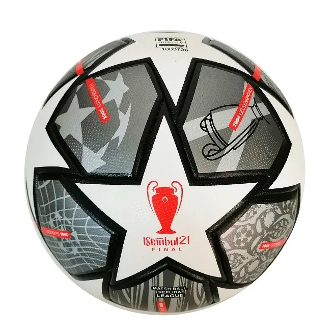 

New Arrival Football PU material Customized Logo Available Official Size  Unique Design Football Football, Black