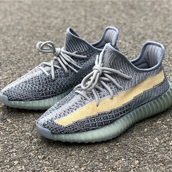 

New Arrival Original Yeezy Ash Blue Men All Star Reflective Casual Sneakers Yezzy 350 V2 Women Shoes
