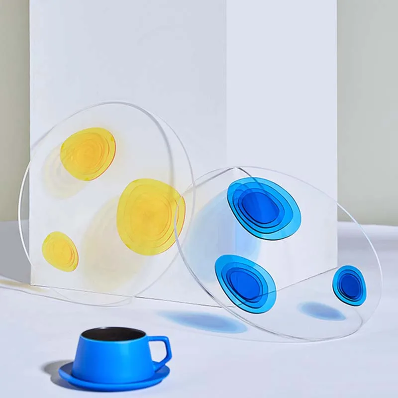 

Nordic Modern Minimalist Acrylic Orange Blue Storage Tray Fruit Tray Ornaments Travel Customized Package Living Room Furniture, Multiple colour