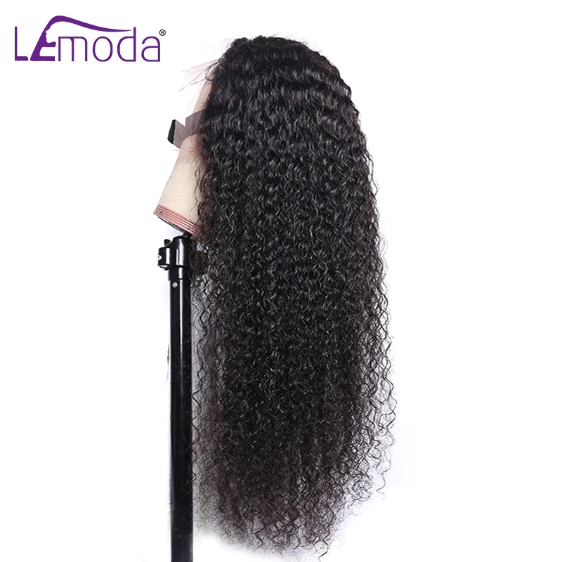 

XuChang Lemoda Curly Hair Wigs For Black Women HD Transparent Lace Front Human Hiar Wigs Virgin Cuticle Aligned Lace Front Wig, Natural color lace wig