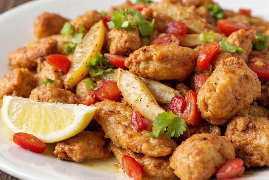 Bowl of chopped Montreal seasoned chicken with quinoa and vegetables