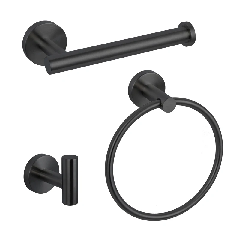 

Stainless Steel Bathroom Accessory Black Bathroom Accessories Sanitary Hardware Set, Matte black