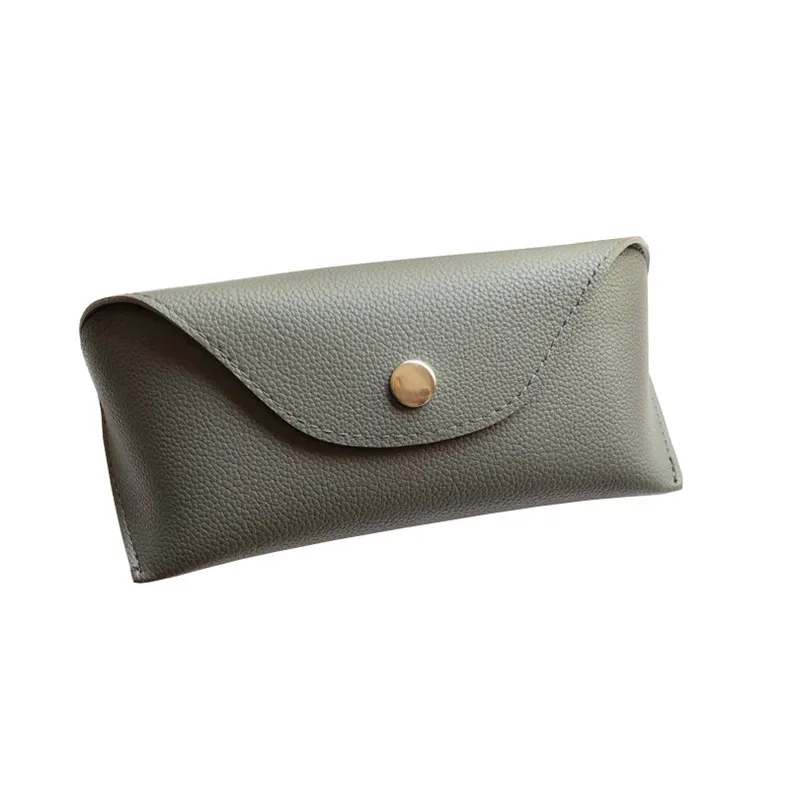 

Fast Delivery Buttons Artificial Leather Packaging PU Sunglass Box, Customized color