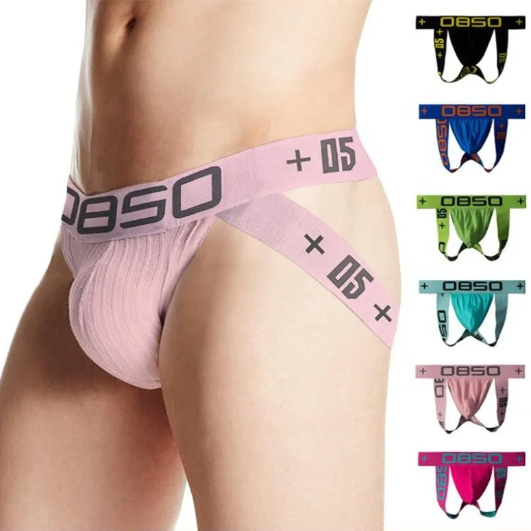 

Amazon hot sale men cotton jockstrap boxer briefs underwear with double string thong