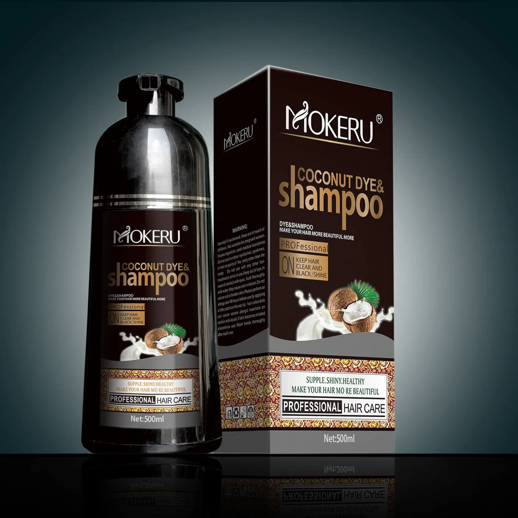 

Permanent black hair dye shampoo organic virgin coconut oil korea hair dye anti loss treatment 5 mins to change, Black colors