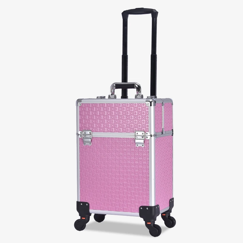 makeup luggage on wheels