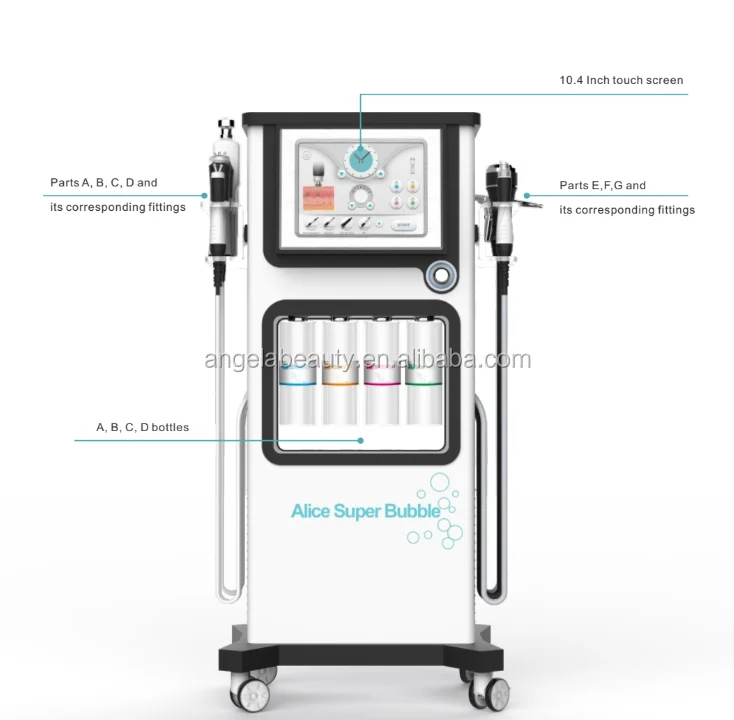 

W07 Professional hydro massage 7 in 1 oxygenor jet peel machine, White