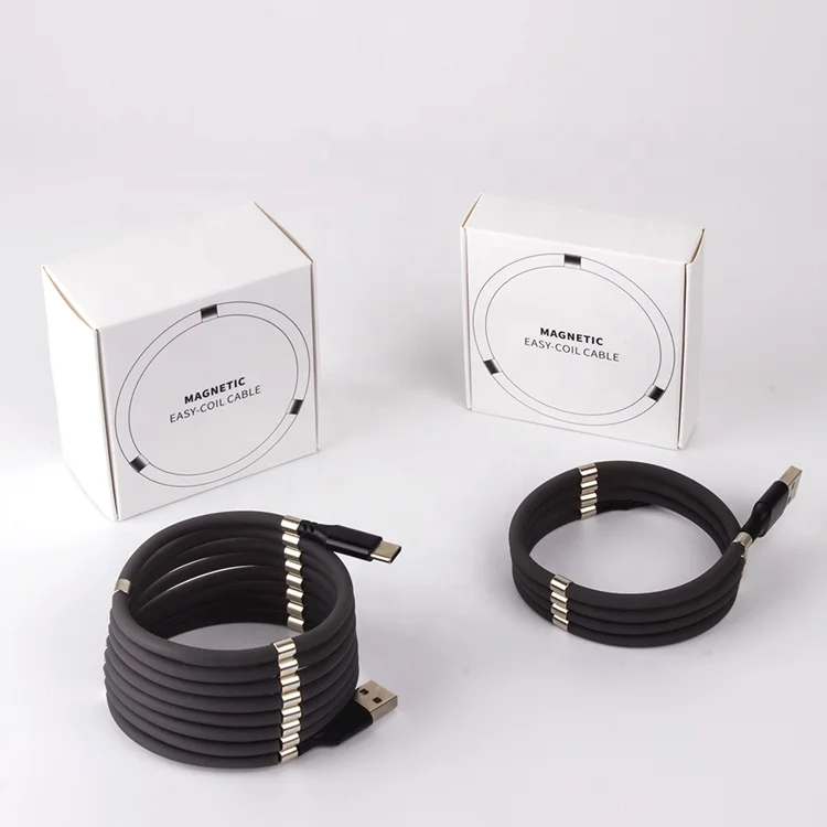 

Factory Hot Sale Mobile Phone Charging Magnetic Self winding USB Data Cable