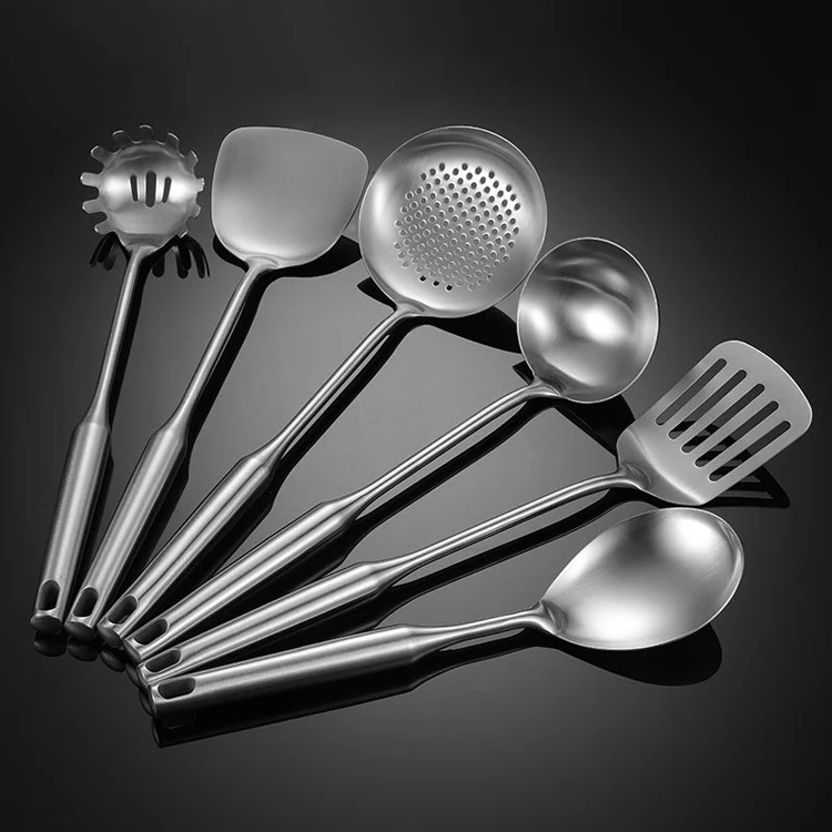 

amazon stainless steel kitchen utensils cooking utensils kitchen cook tools utensils set accessories, Silver