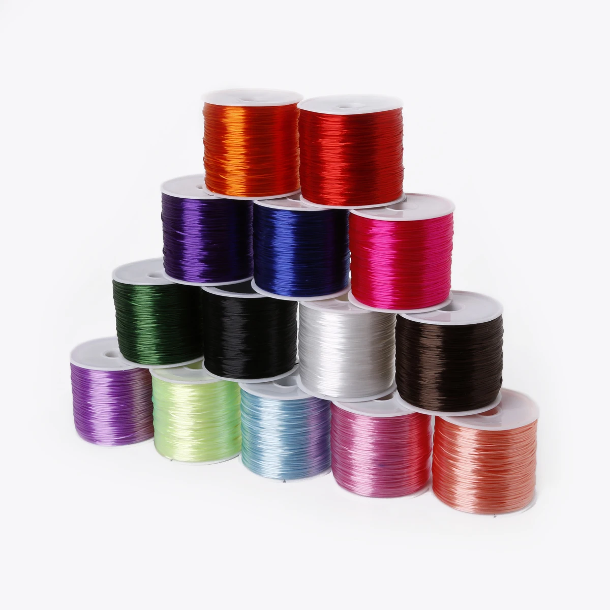 

50M/Roll  16 Colors Elastic Thread Round Crystal Line Nylon Rubber Stretchy Cord For Jewelry Making Beading Bracelet, Picture