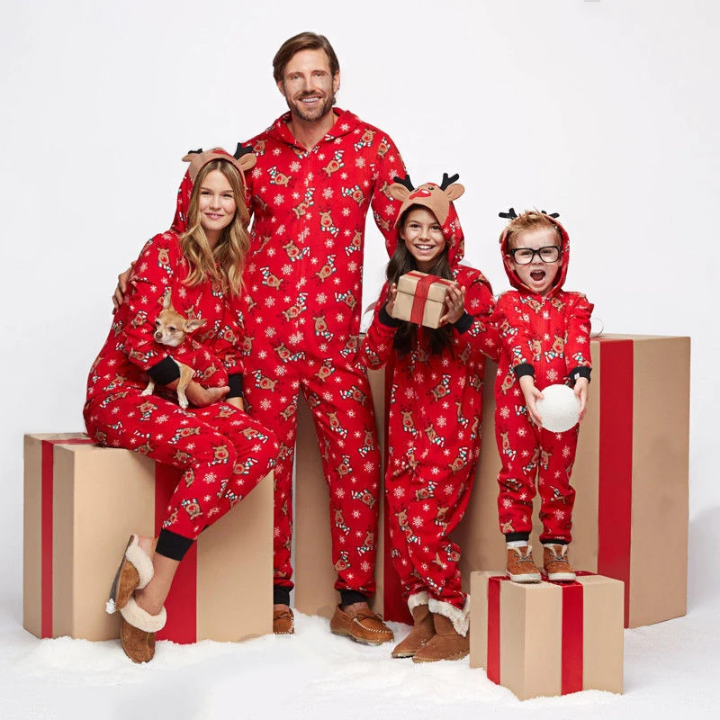 

Christmas Onesie Pyjamas Family Matching Pajamas Sets Boys Girls Deer Snow Children Pjs Christmas Pajamas