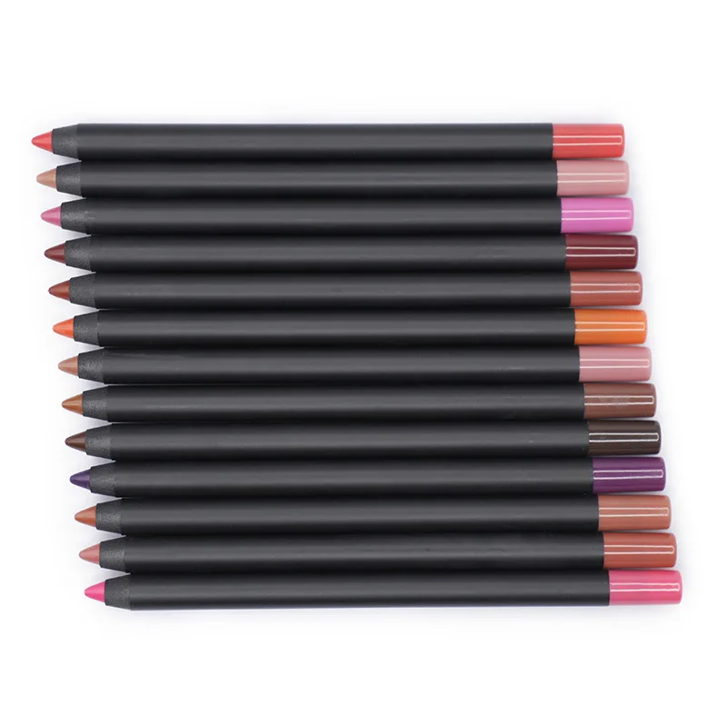 

Wholesale Matte Private Label Lip Liner No Label Waterproof Vendor Pigmented Vegan Nude Custom Logo Cream Lipliner Pencil