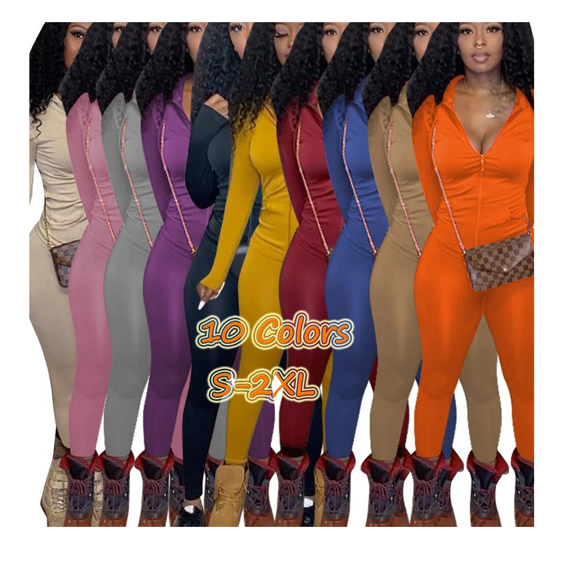 

2022 New Arrivals Fall Two Piece Pants Jogging Set Women Sweatsuit Set Tracksuit Womens Sweatsuits 2021