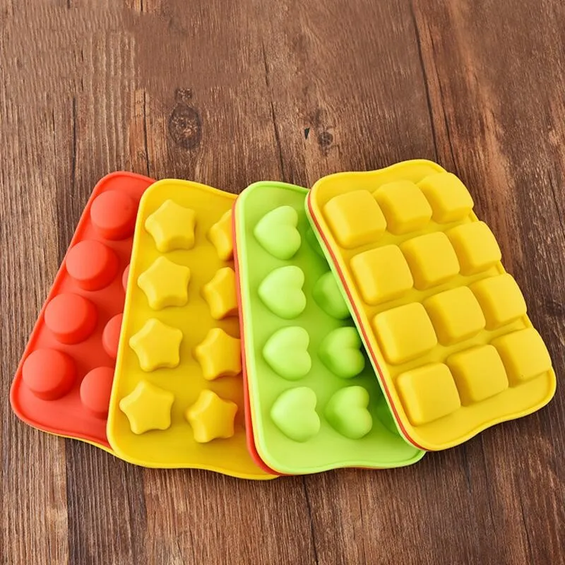 

DIY Soft Square Shape Ice Cube Tray Multi-use Jelly Candy Silicone Mold Hearts Chocolate Mold Ice Cube Trays