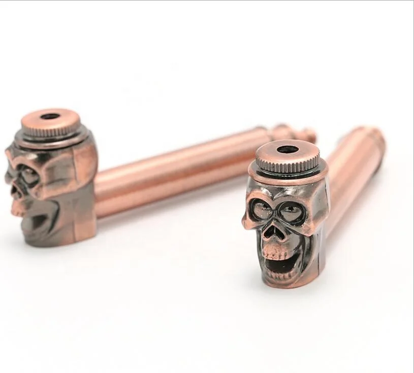

Creative Metal Small Pipe Portable Filter Cigarette Holder Metal Pipe Smoking Accessories, Shown