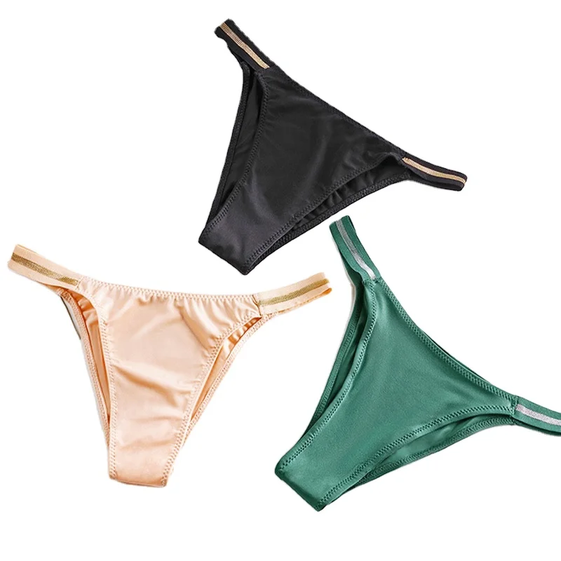 

Fashion Women Mid-waist Seamless Briefs Solid Color Underwear Panties