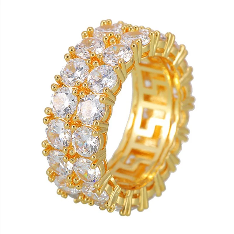 

Hip hop high quality gold plated pave full CZ diamond for man gift