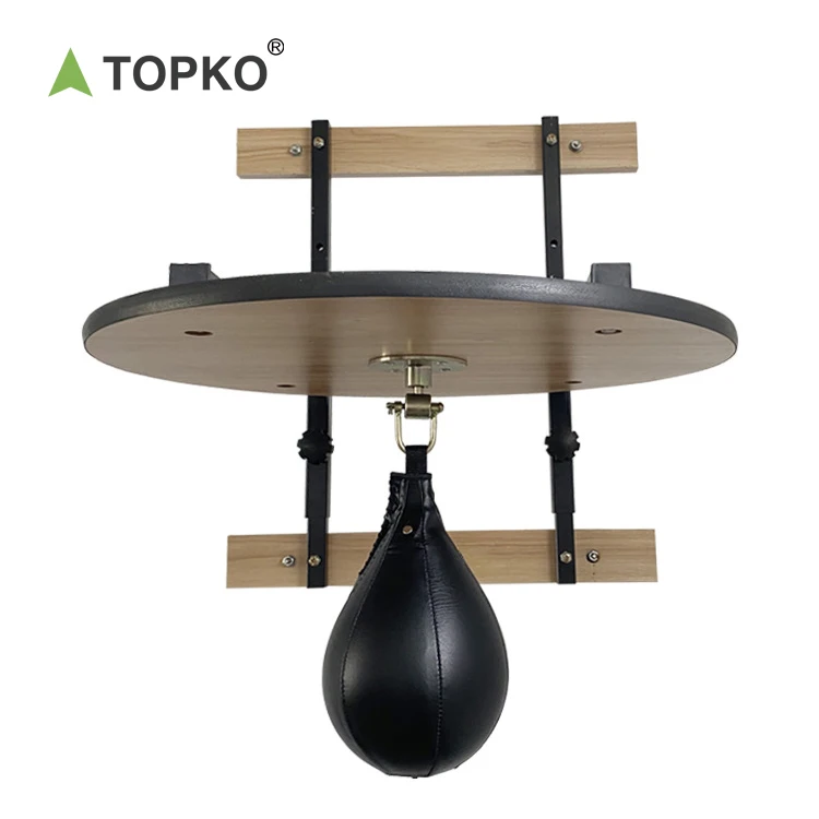 

TOPKO kick boxing equipment wood platform adjustable speed punching bags training ball boxing speed bag platform commercial, Customized color