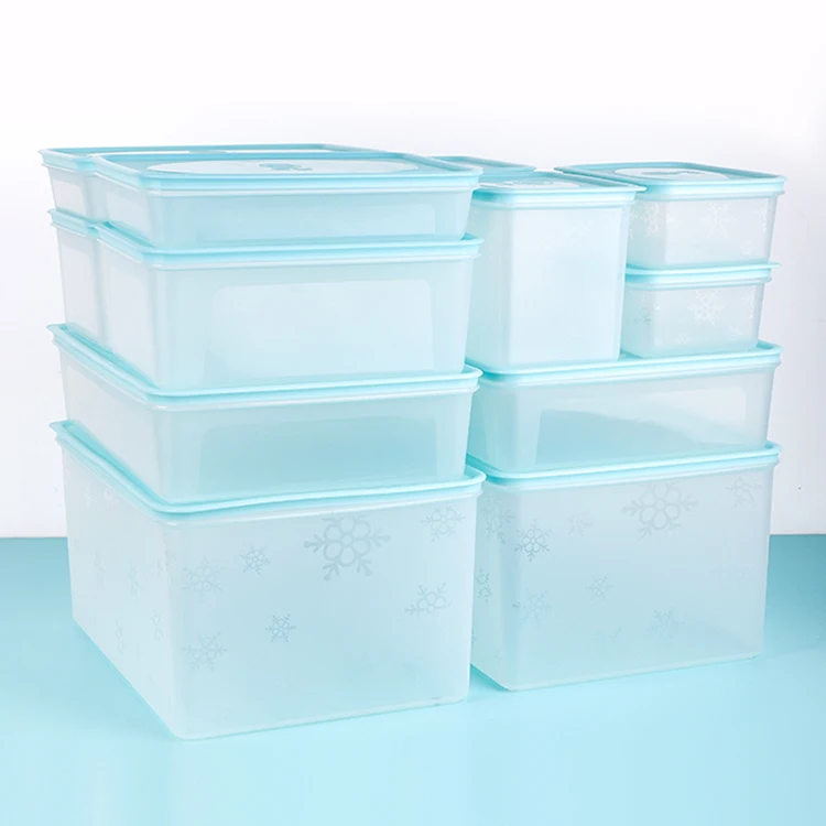 

12 Pcs Pantry Storage Plastic Box Airtight Bulk Food Fridge Container Organizer Set