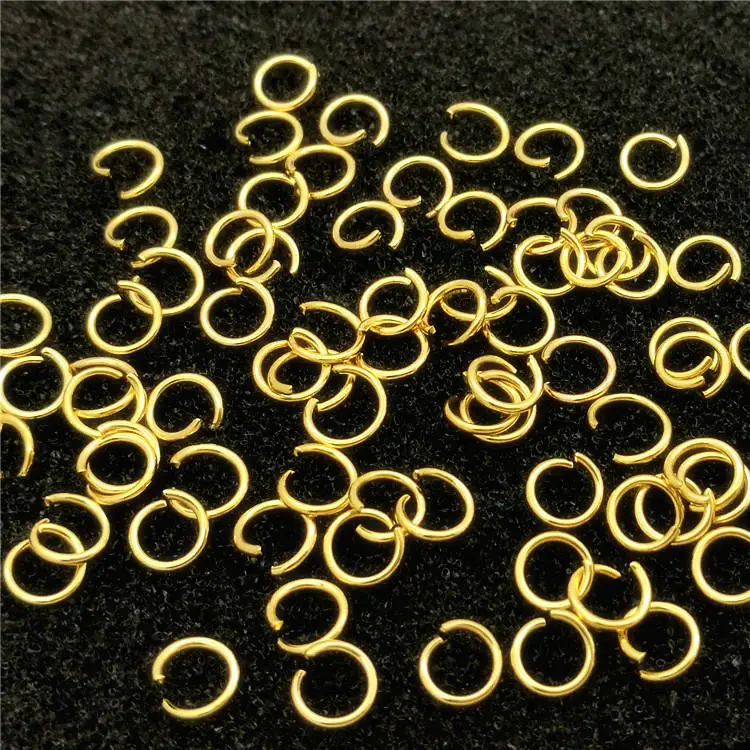

Gold Stainless Steel Open Ring Accessories Clasp And Findings Spring Connected Ring Clasp Jump Ring For DIY Jewelry Making