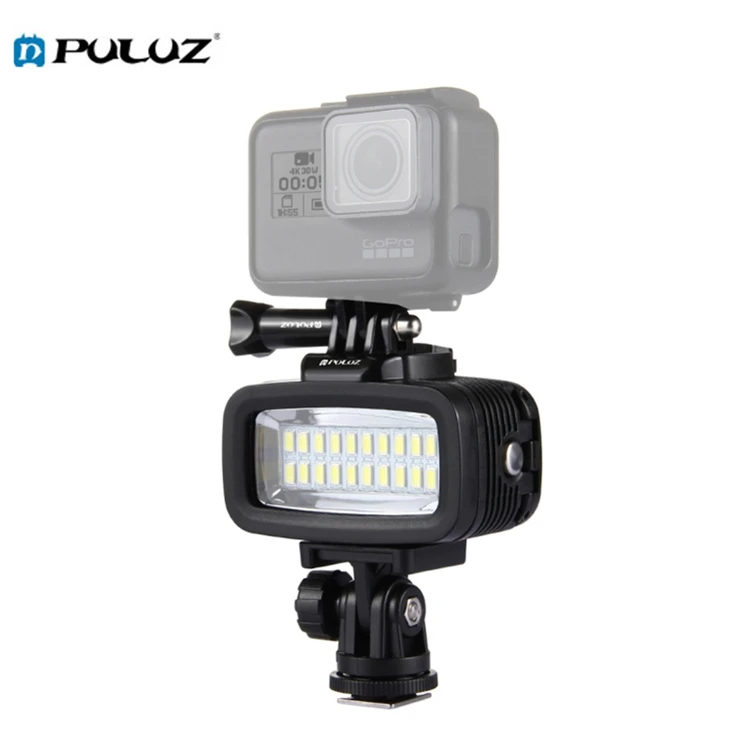 

Factory Price PULUZ 20 LEDs 40m Waterproof IPX8 Studio Light Video Kits for GoPro HERO9 Black and Other Action Cameras